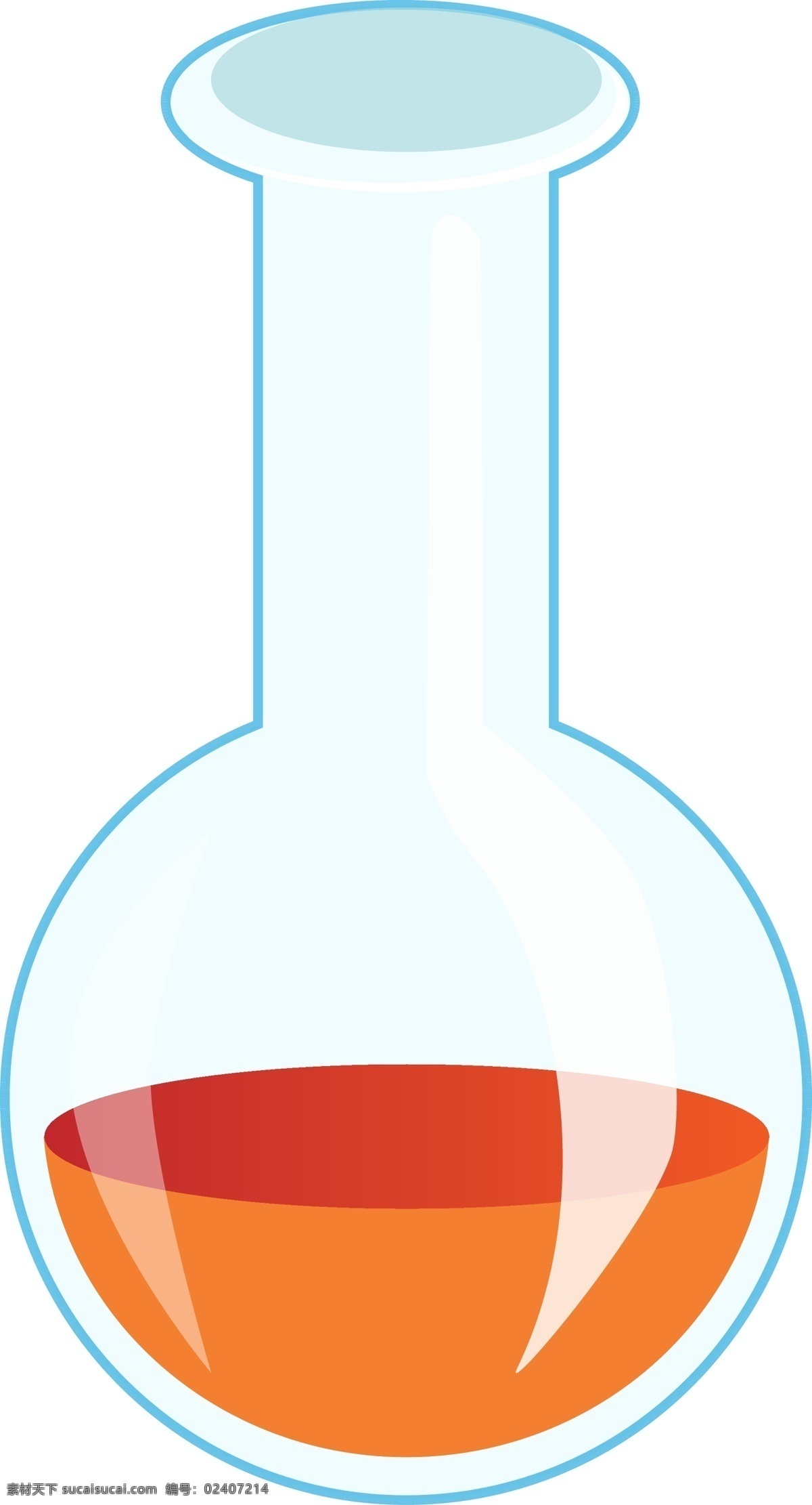 化学 烧杯 玻璃 瓶子 玻璃瓶 橙色液体 液体 实验器材 实验用具 科学实验 网页 透明背景