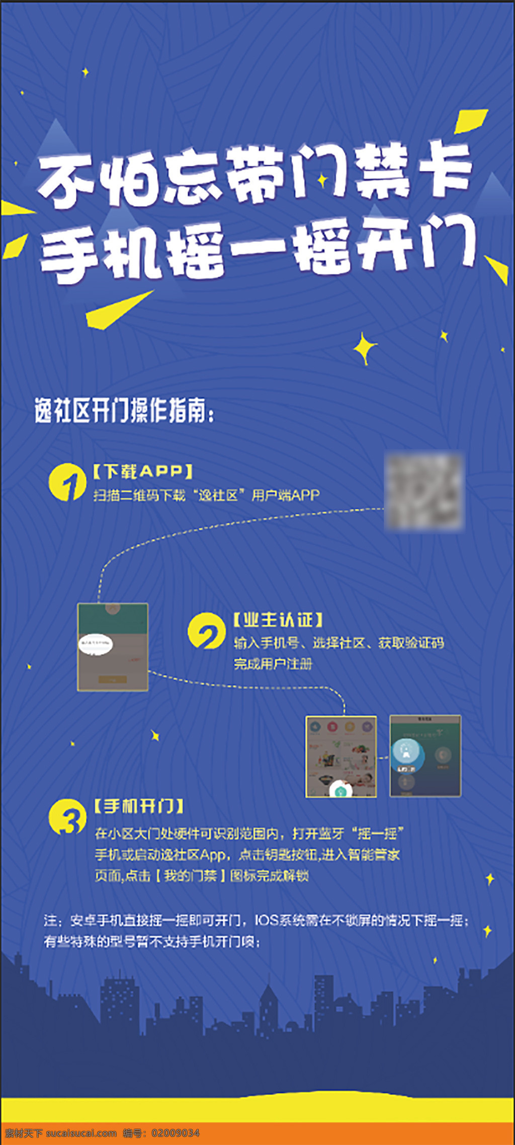 门禁展架 开门流程展架 宣传展架 流程