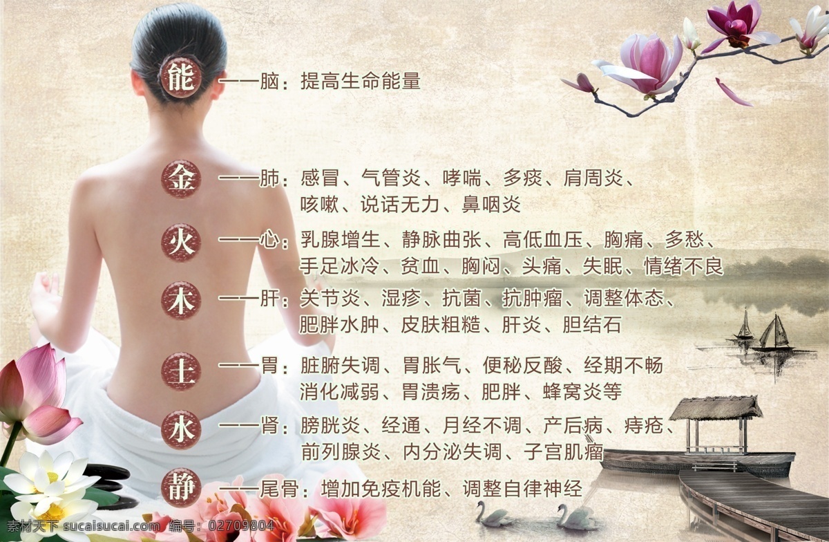 背 诊 图 五行 经络 瑜伽 中医中药 水墨 荷花 女人 背诊图 中医 中药 高清 中医治病 奇经八脉 复古 做旧 简单 分解 范围 治疗 功效 海报 展架