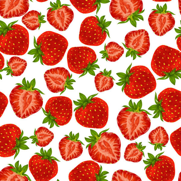 红色 草莓 无缝 背景 矢量 水果 无缝背景 切片 矢量图 eps格式