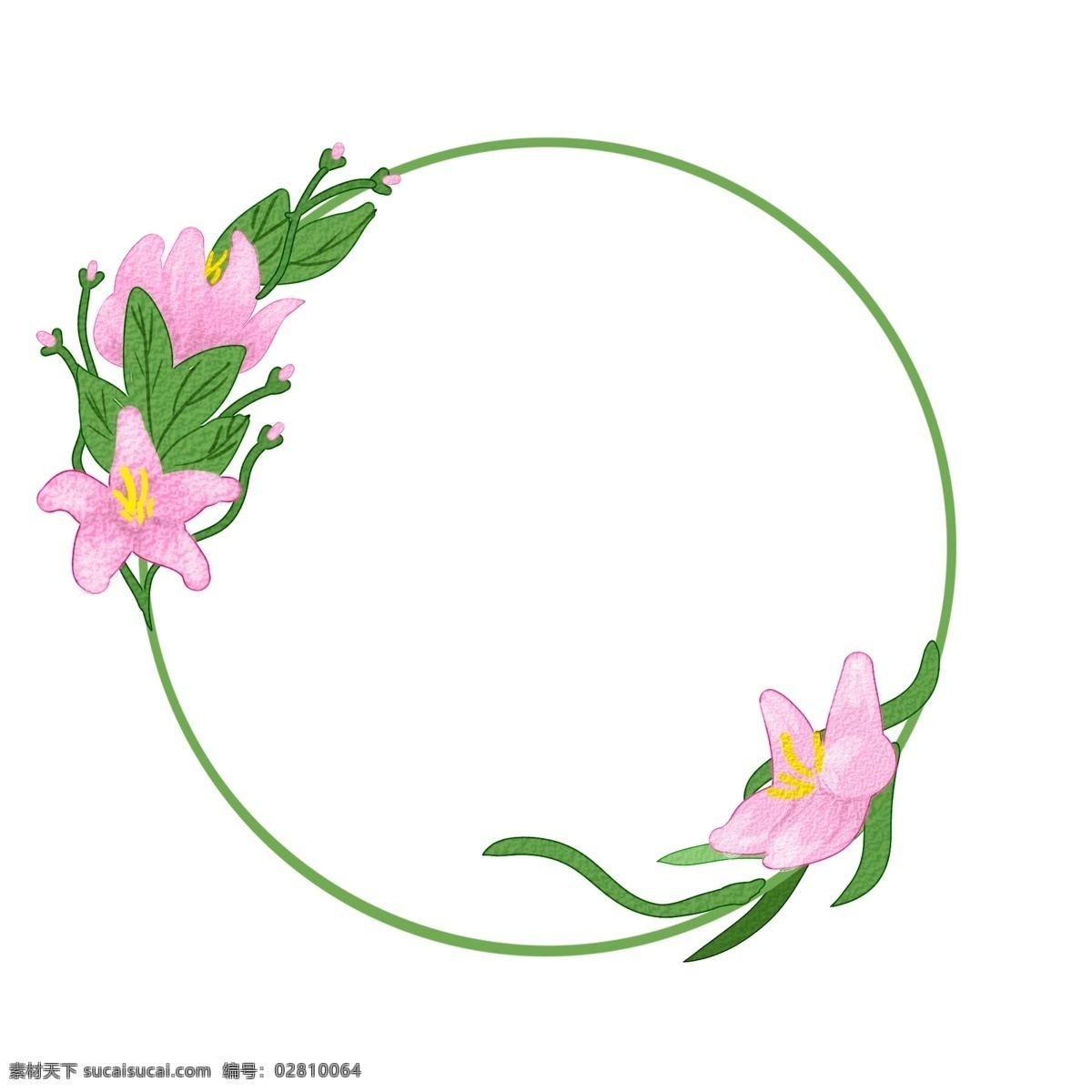 绿色 婚礼 边框 插画 绿色的边框 卡通插画 婚礼边框 框子 框架 结婚边框 枝条边框 头饰品