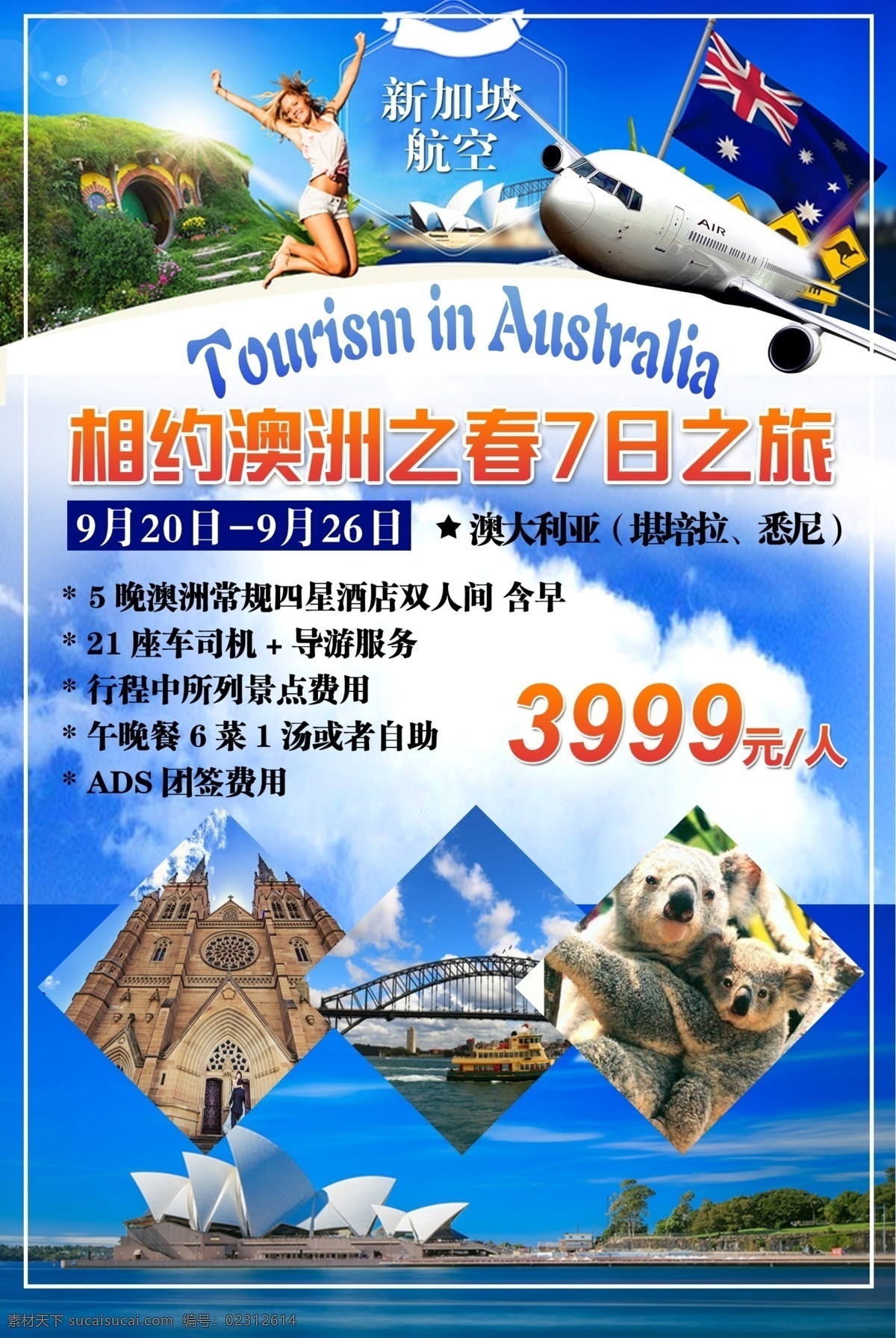 澳洲单页 澳大利亚 旅游 单页 相约春天 考拉
