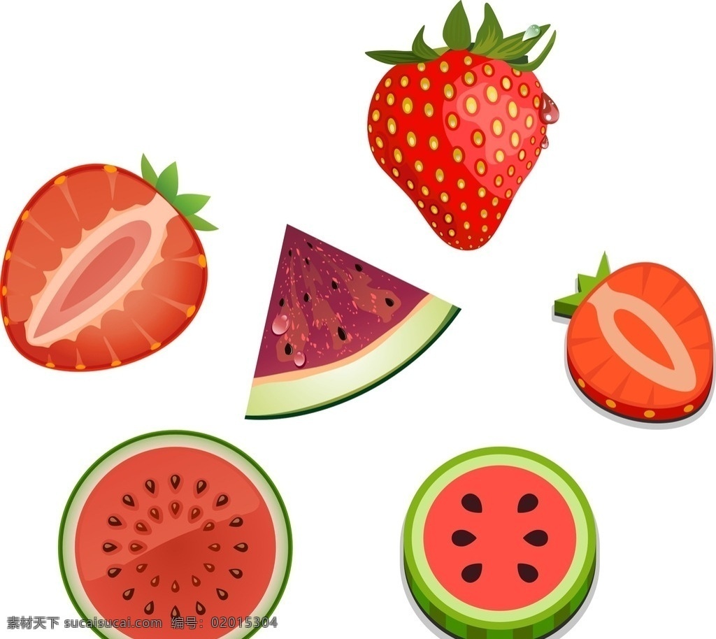 草莓 西瓜 水果主题 手绘水果 水彩水果 矢量 水果 水果素材 新鲜水果 矢量水果素材 卡通水果素材 新鲜草莓 矢量草莓 草莓素材 切开的草莓 草莓特写 卡通西瓜 矢量西瓜 西瓜素材