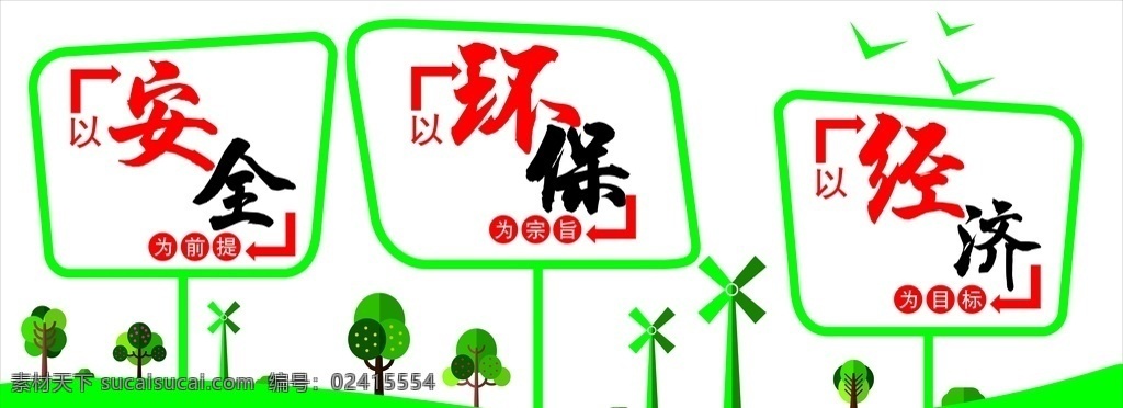 企业文化墙 安全 环保 经济 企业宣传口号 展板 文化艺术