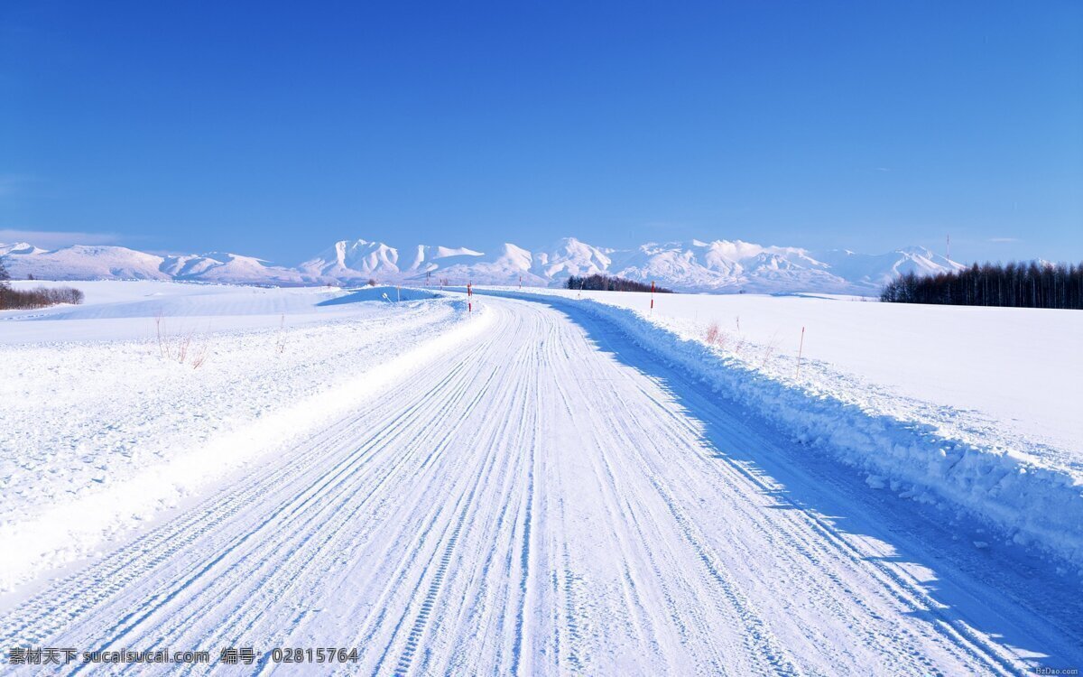 冬天的风景 雪花 背景 蓝天 白云 风景图 旅游摄影 国外旅游