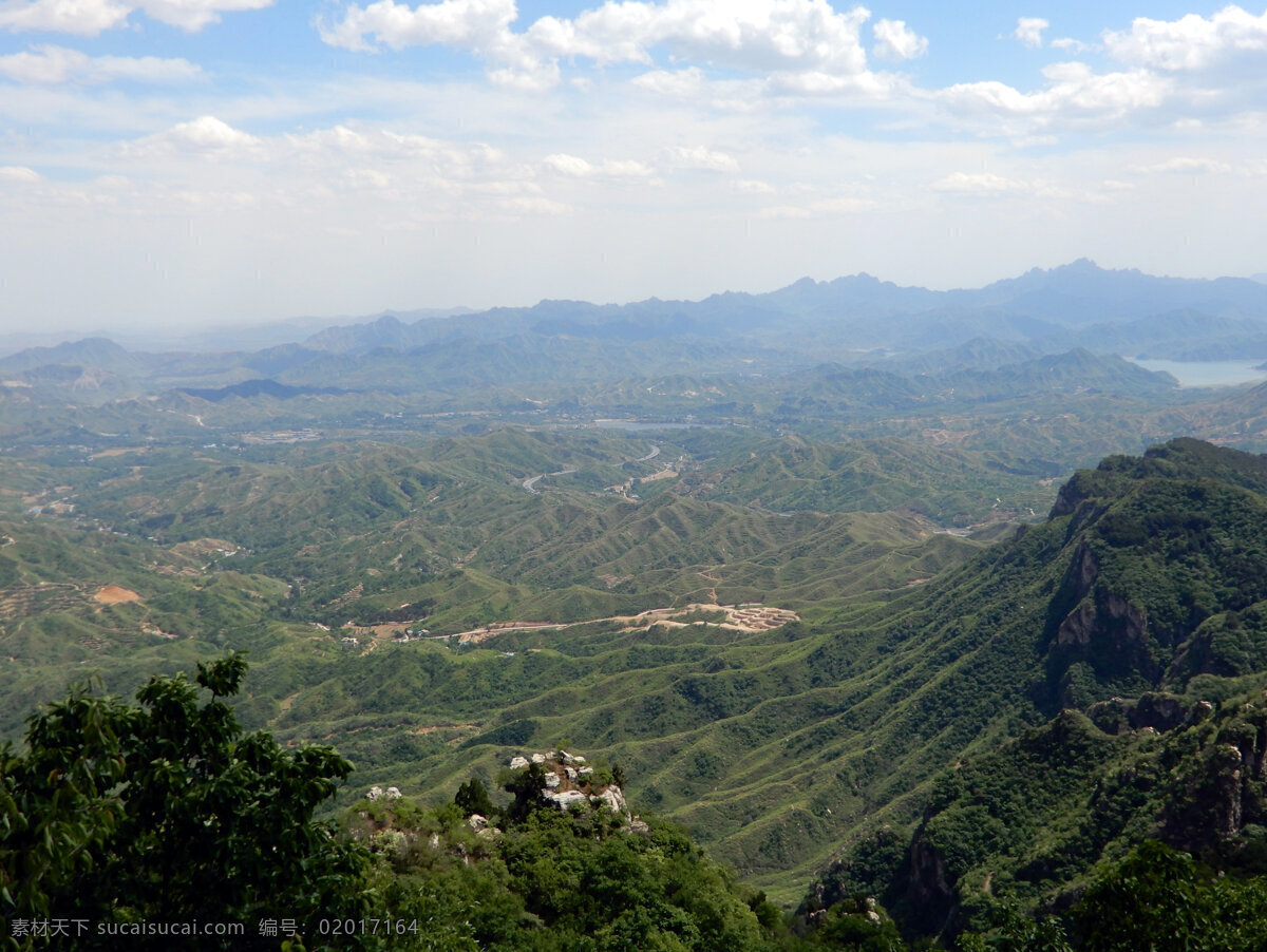 云蒙山风景 易县 山峰 山脉 树木 绿树 蓝天 白云 自然风景 自然景观