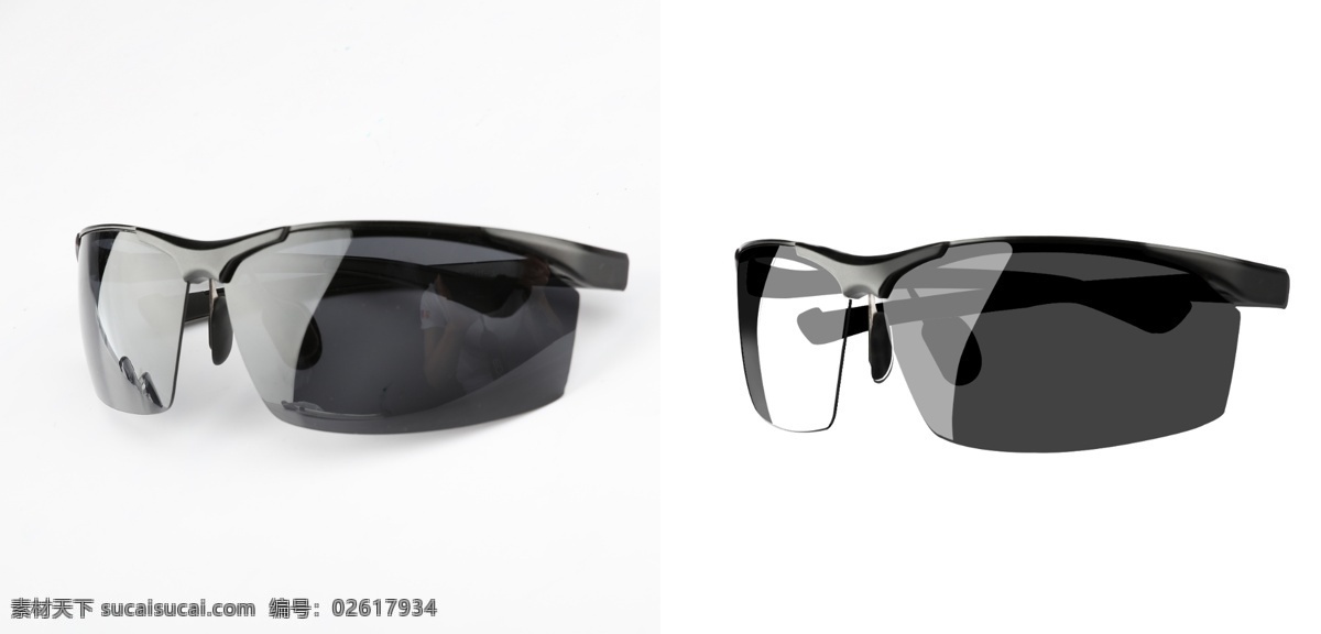 黑色透明眼镜 眼镜 黑色 透明 框架 精修 淘宝界面设计
