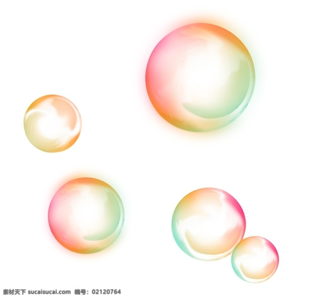 彩色 透明 肥皂泡 气泡 水泡 泡泡 元素 特效效果 免扣 设计素材 分层