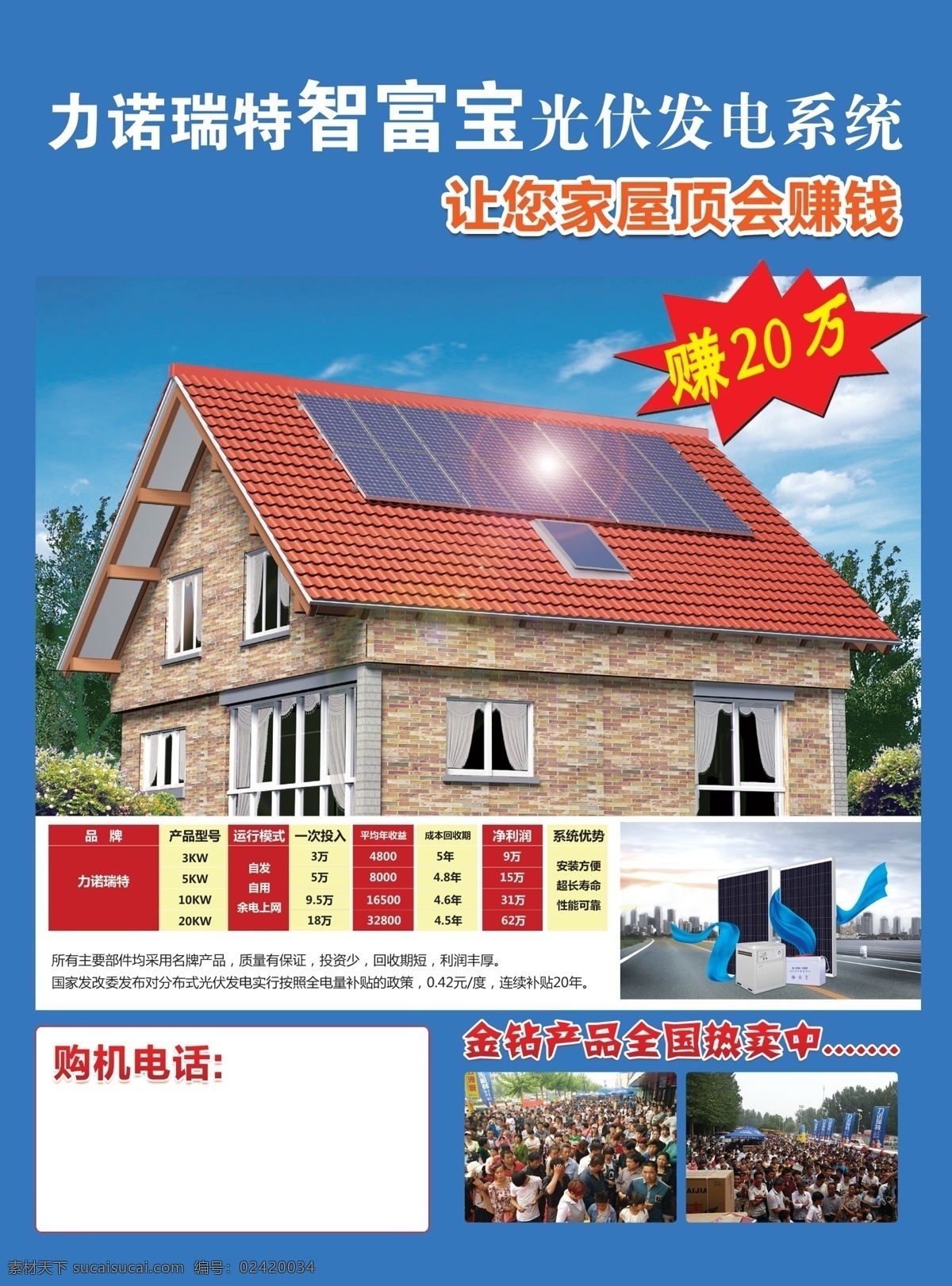 力诺 瑞特 智 富 宝 力诺瑞特 智富宝 太阳能 光伏发电 太阳能发电 dm宣传单 白色