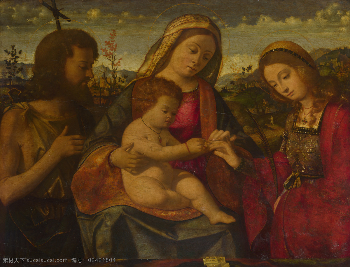 圣母 玛利亚 油画 世界名画 西方油画 西方文化 绘画艺术 基督教 宗教绘画 圣母玛利亚 耶稣 圣子 圣婴 书画文字 文化艺术