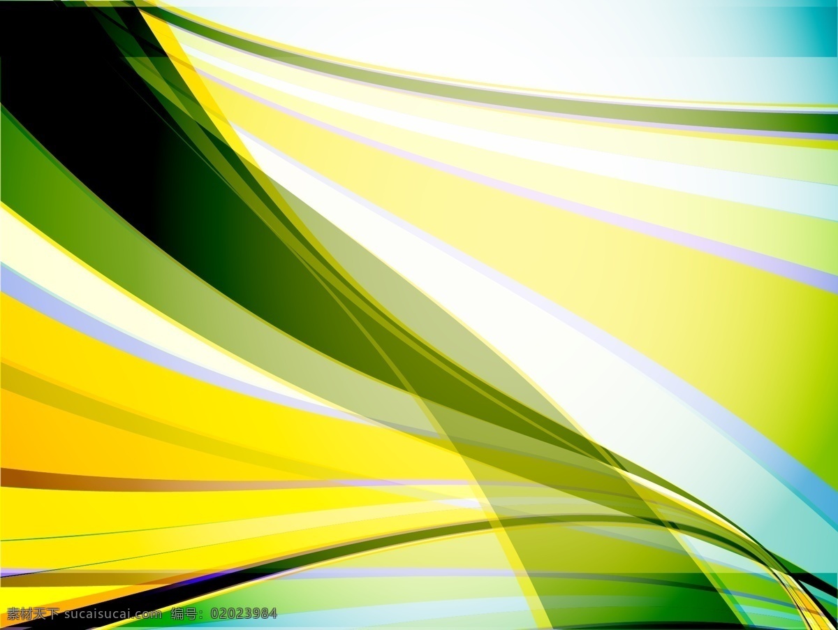波浪 矢量 彩条 背景 广告 平面 元素 绿橙 黄色