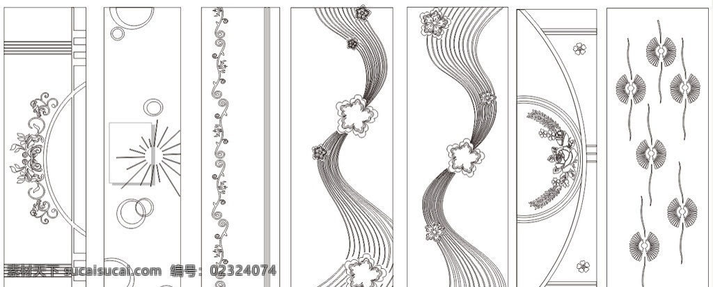 玻璃窗花 雕刻 刻字 花纹图案 移门图案 底纹边框 花边花纹