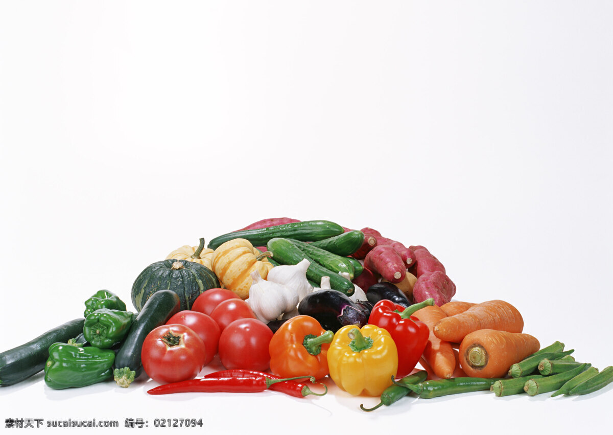 新鲜的蔬菜 瓜果 果蔬 有机蔬菜 绿色蔬菜 农产品 农作物 生物世界 蔬菜