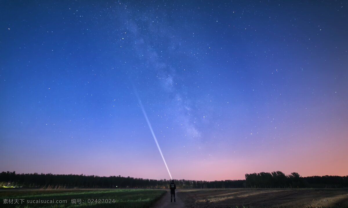 太空 下 田野 唯美 星空 背景