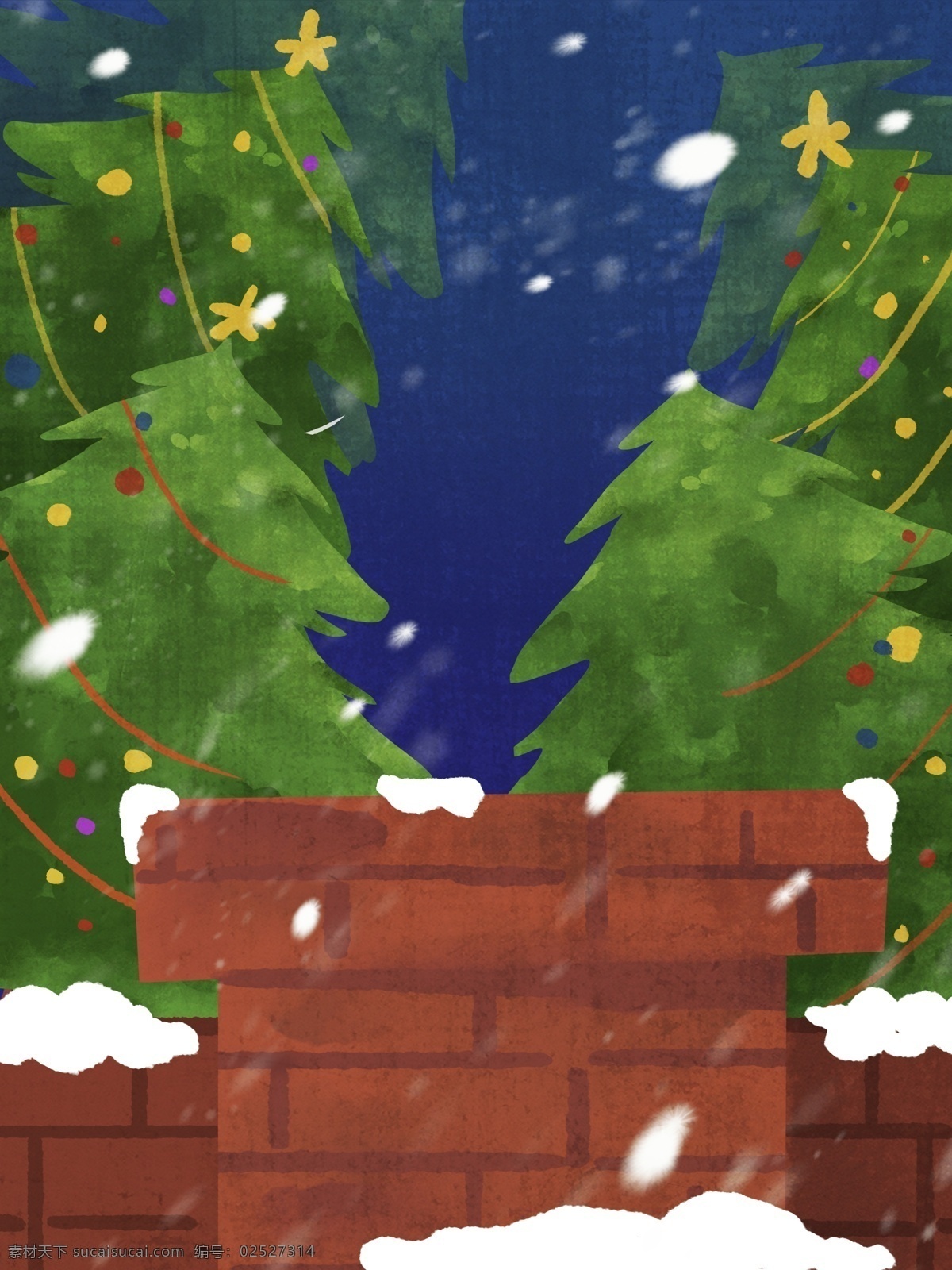 手绘 圣诞树 背景 圣诞节 彩绘 星星 广告背景 背景设计 psd背景 背景展板 特邀背景 背景展板图 背景图