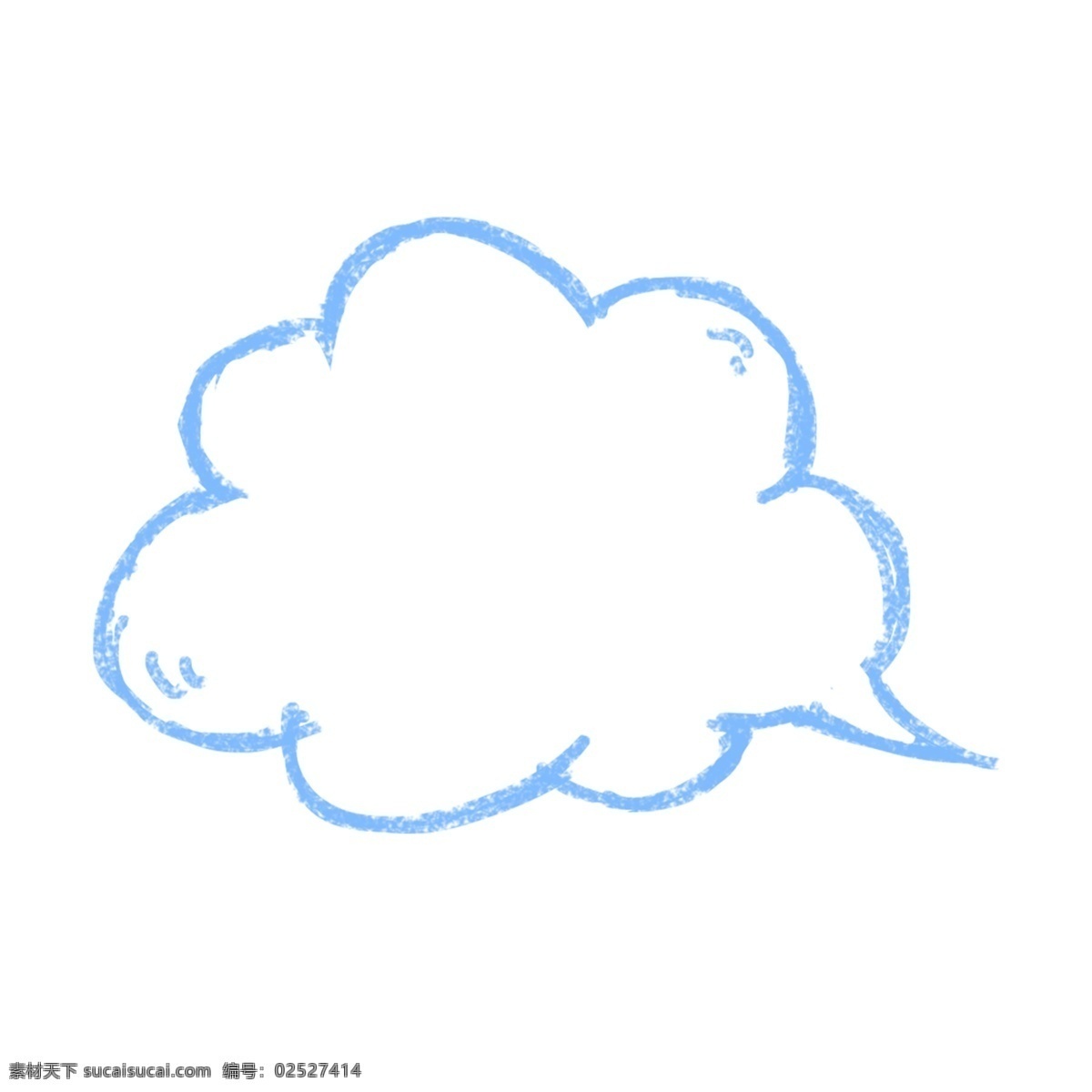 手绘 云朵 卡通 对话框 蓝色手绘 粉笔质感 气泡对话框 可爱对话框 手绘对话框 边框 气泡边框 对话