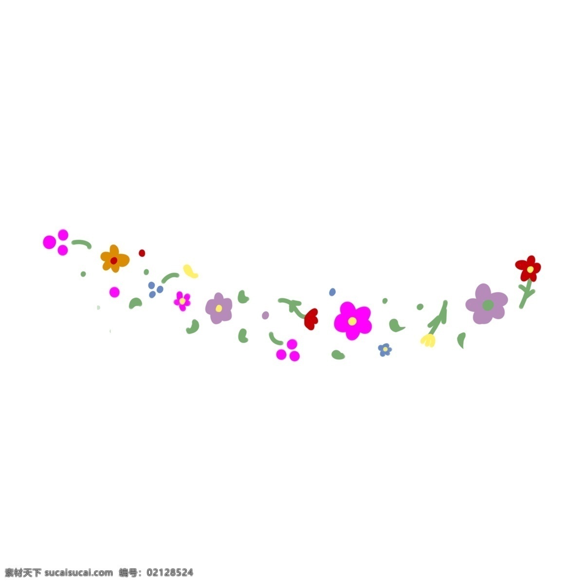 矢量图 好看 花边 装饰物 小清新 漂亮 小碎花 叶子 创意
