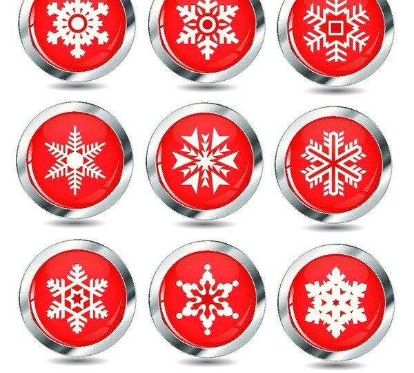 新年 雪花 图标 氛围 节日 模板 设计稿 圣诞节 水晶质感 节日大全 源文件 节日素材