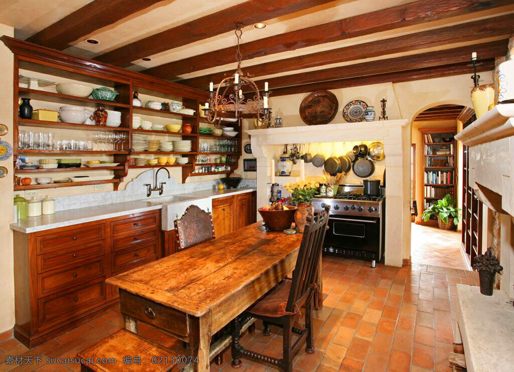 美式 家装 厨房 餐厅 隔断 效果图 餐桌 椅子 地板 家装厨房 隔断效果 厨具 调料柜 砖块设计 挂灯 家装效果 家居设计 设计图 家装实景图 室内设计图
