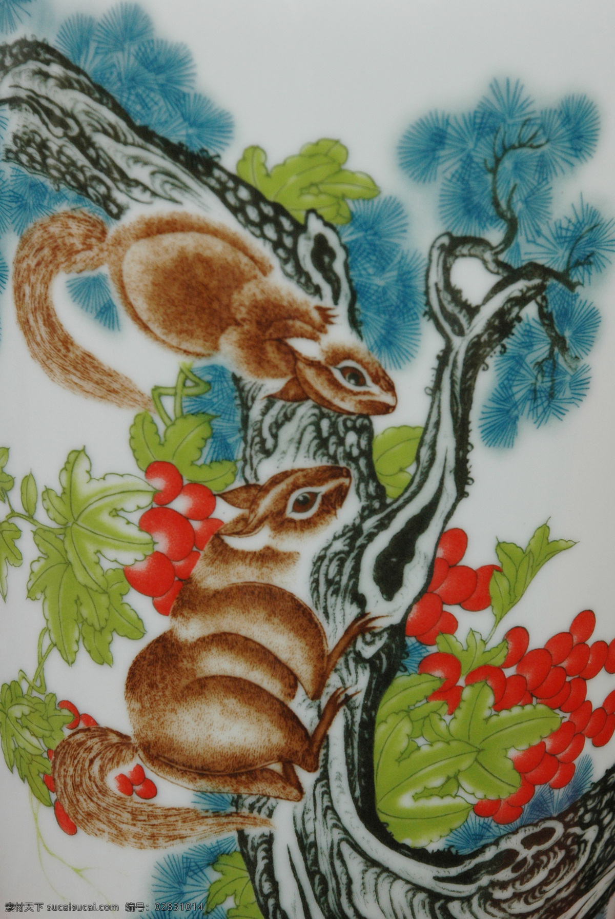 手绘 松鼠 国画 油画 插画 装饰画 无框画 底纹背景 彩绘 素描 中国风 书画文字 文化艺术