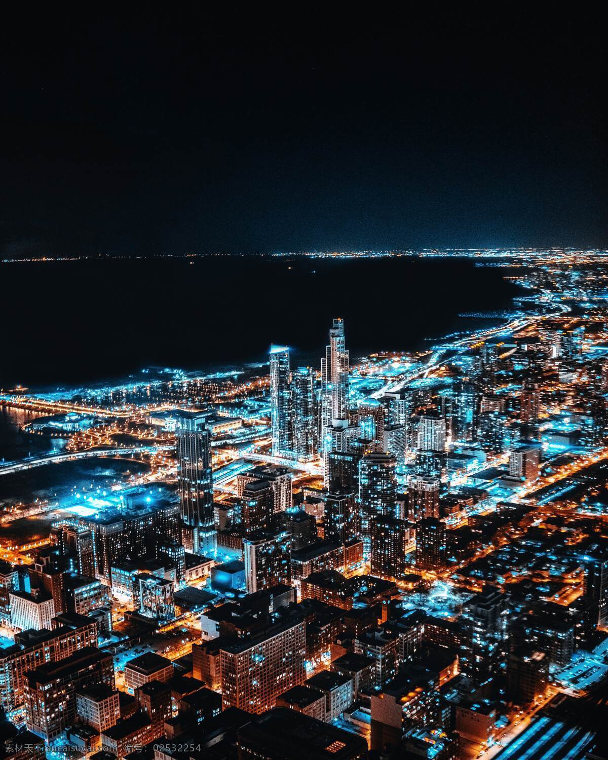 城市夜景 城市 夜景 海边 流星雨 灯光璀璨 霓虹灯 纽约 旅游摄影