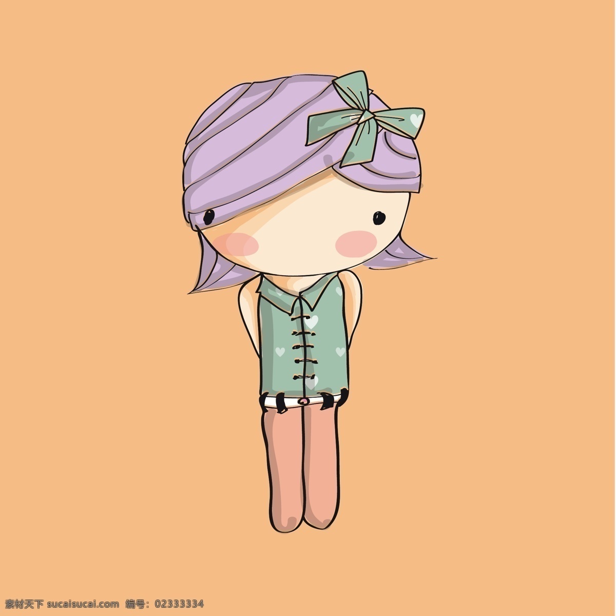 印花 矢量图 服装图案 蝴蝶结 女孩 人物 生活元素 印花矢量图 面料图库 服装设计 图案花型
