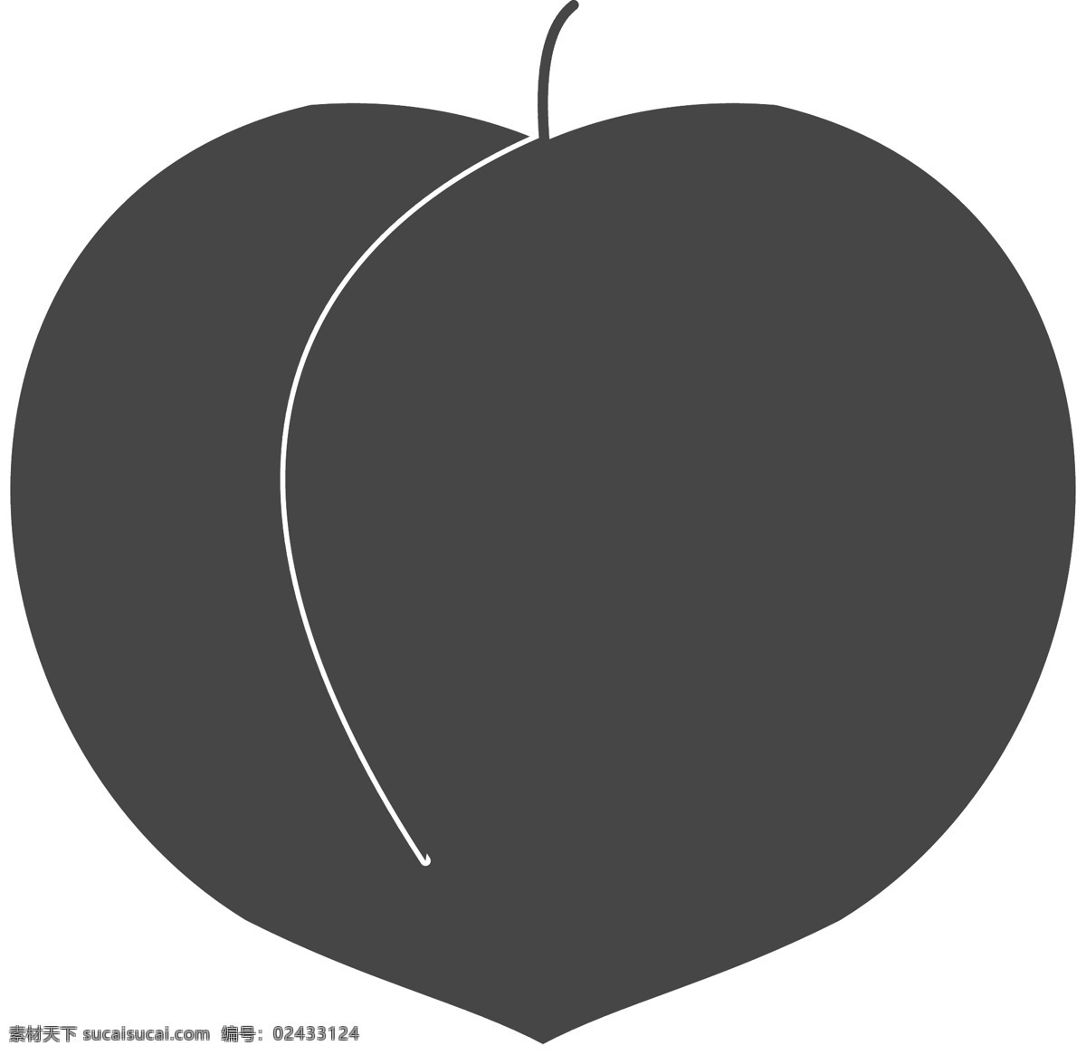 黑色 桃子 图标 免 抠 图 果实 ui应用图标 水果图标 网页图标 简易的水果 植被水果 新鲜果实 免抠图