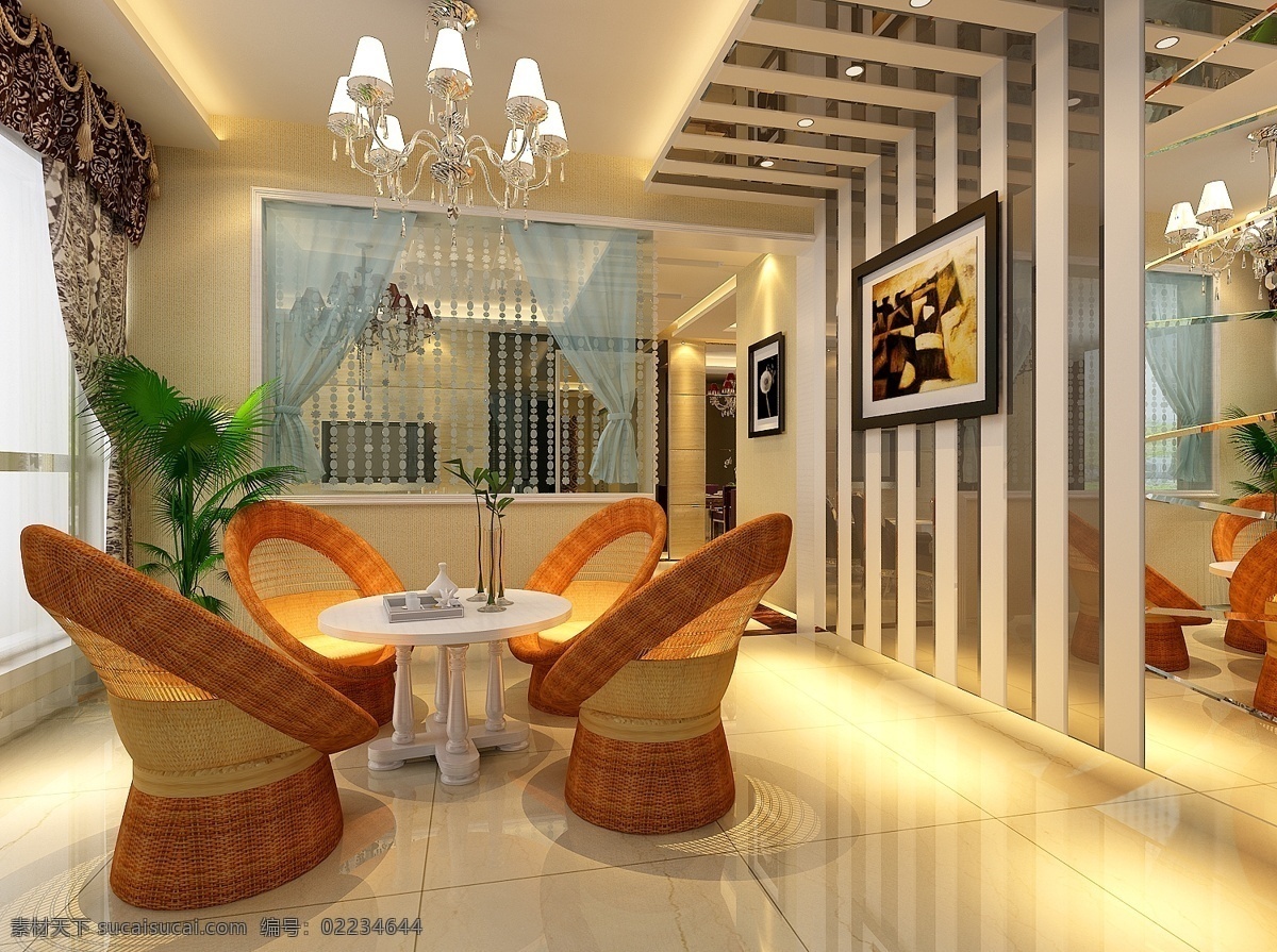 豪华 高档 会客室 模型 座椅 3d模型素材 室内装饰模型