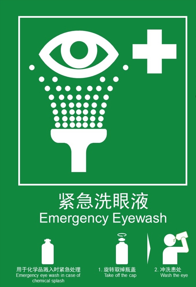 紧急 洗 眼 液 标识 紧急洗眼液 操作说明 洗眼液 移动洗眼液 安全标识 标志图标 其他图标 pdf