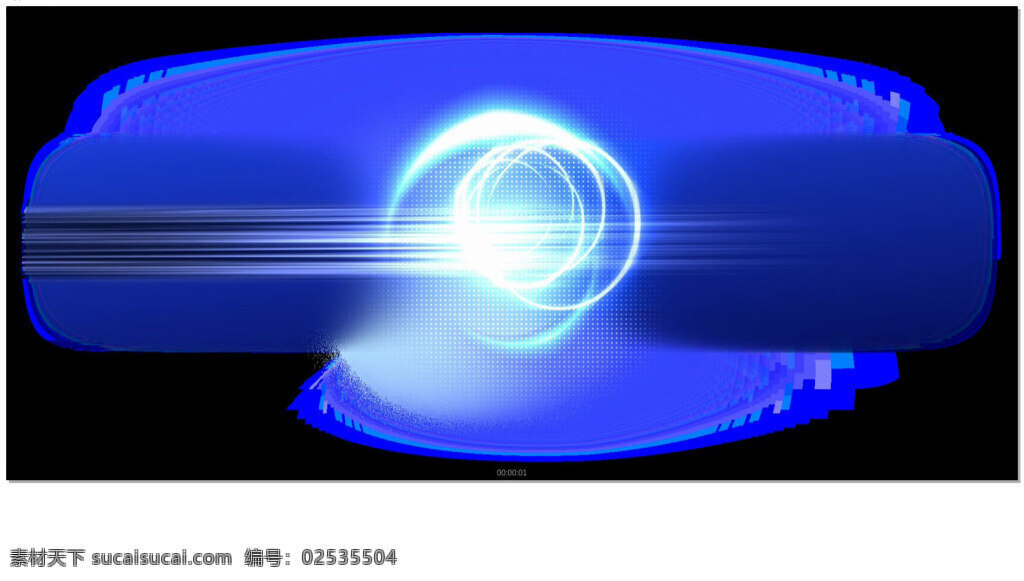 蓝色 发光 圆圈 动态 图形 视频 流光 通道 视频素材