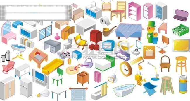 各种各样 生活用品 矢量图 冰柜 床 灯泡 电视 柜子 家电 家居 家居家具 家具 用品 精品 矢量 室内 装饰 日常用品 浴盆 眼镜 纸巾 桌子 锁 梳妆台 帽子 水壶 马桶 建筑家居 矢量图库 家居装饰素材 室内装饰用图