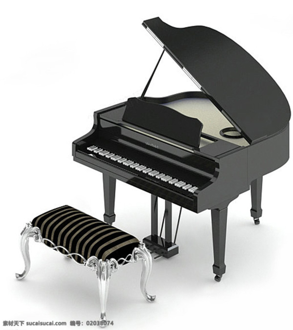 钢琴模型 钢琴 钢琴max 乐器模型 室内模型 3d设计 max 白色