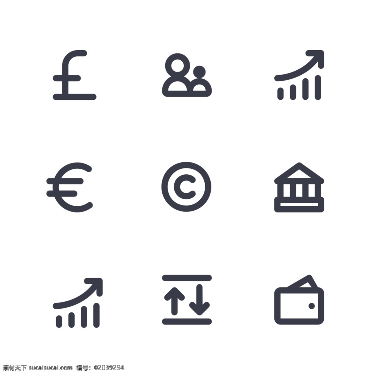 商业 icon 图标素材 图标 矢量 文件夹 办公 走势 通讯录 图标图形 按钮图标 细线图标
