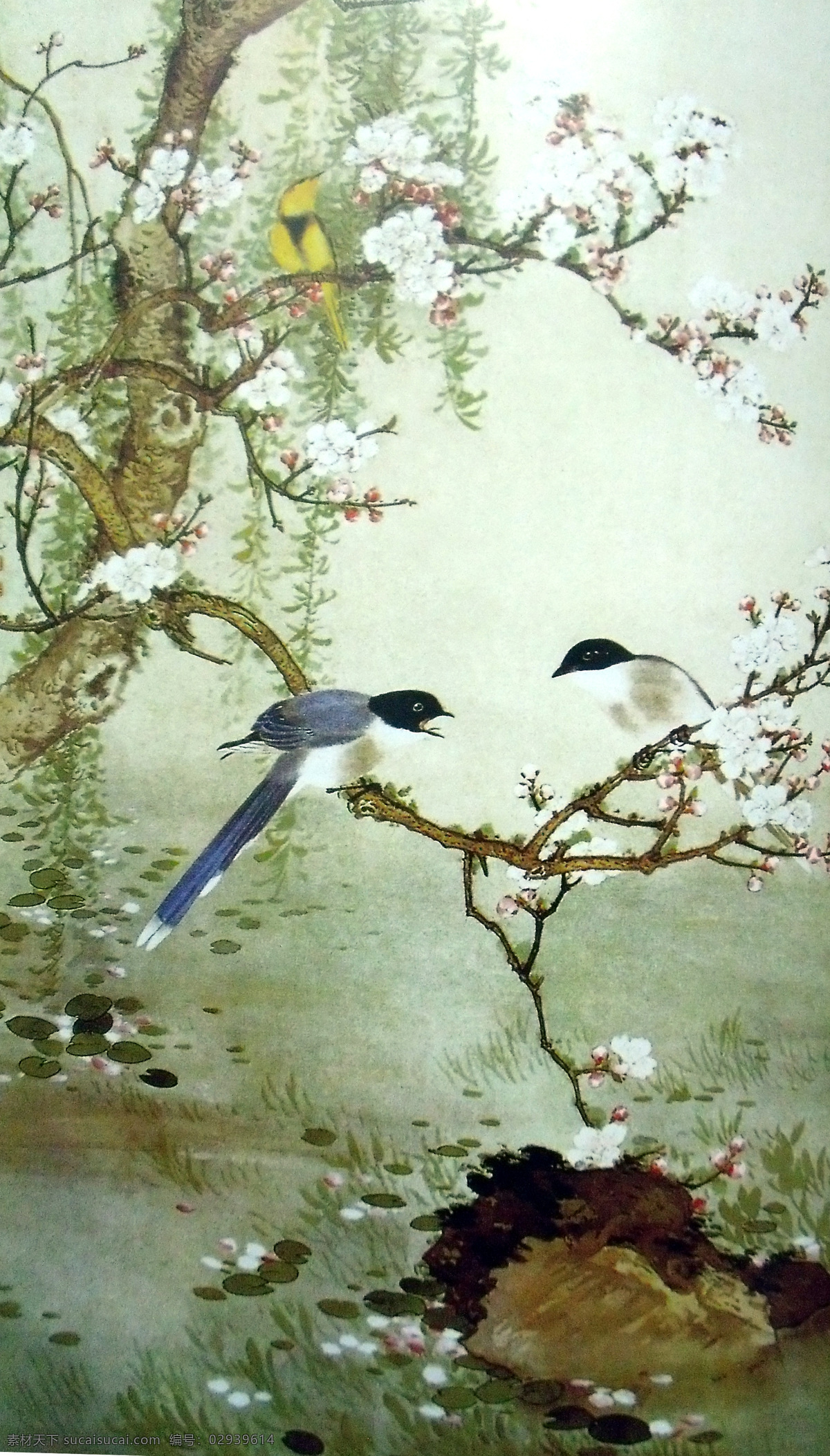 喜鹊 梅花 国画 花鸟画 水墨花卉植物 中国画 绘画艺术 水墨画 装饰画 中堂画 书画文字 文化艺术