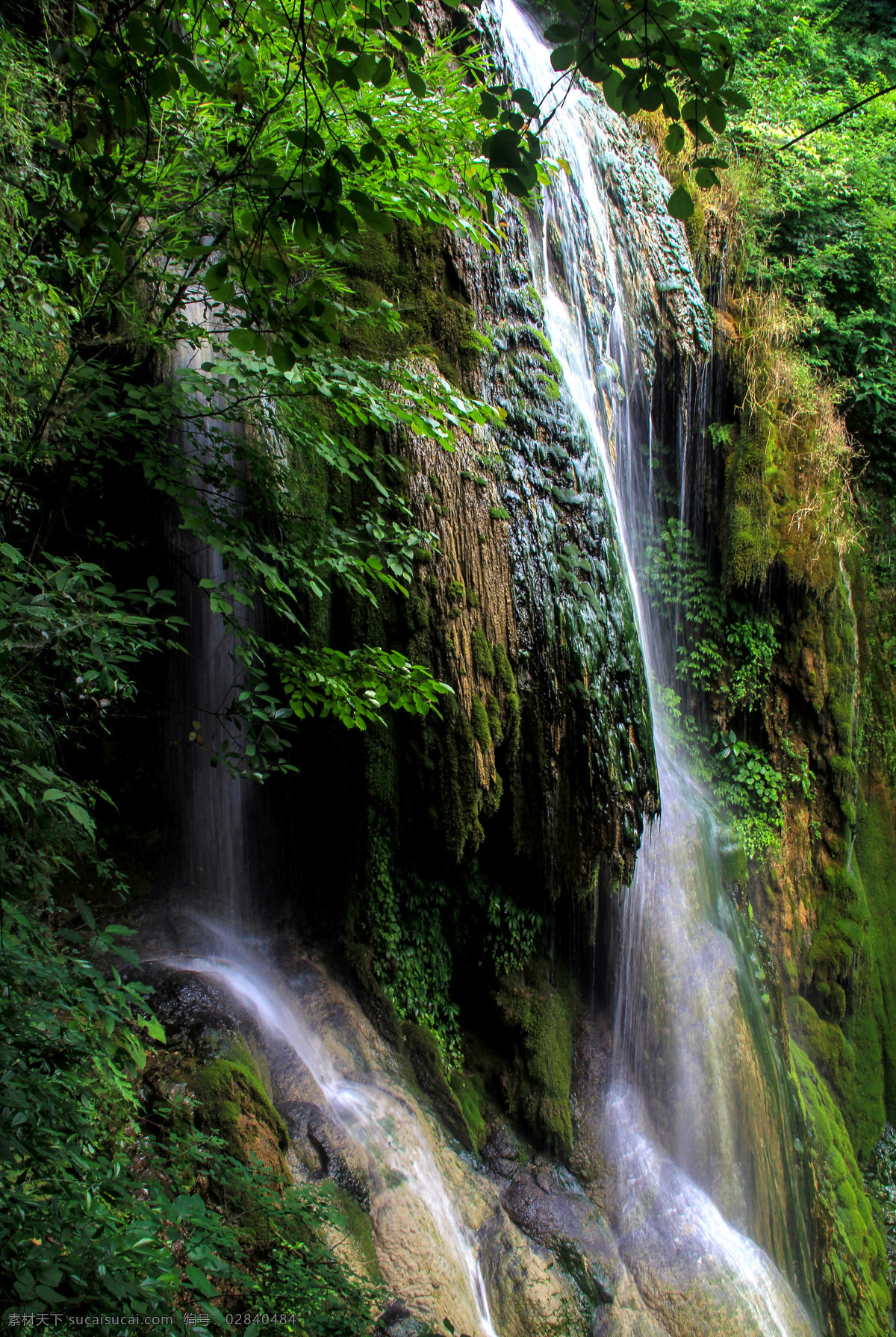 翡翠峡 溪流 瀑布 河水 山泉 山林 苔藓 森林 南漳香水河 南漳县 南漳 森林瀑布 森林瀑布溪流 自然景观 自然风景
