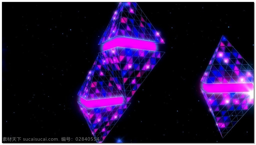 三角形 魔方 体 下落 视频 多面体 钻石 科技 视频素材 动态视频素材