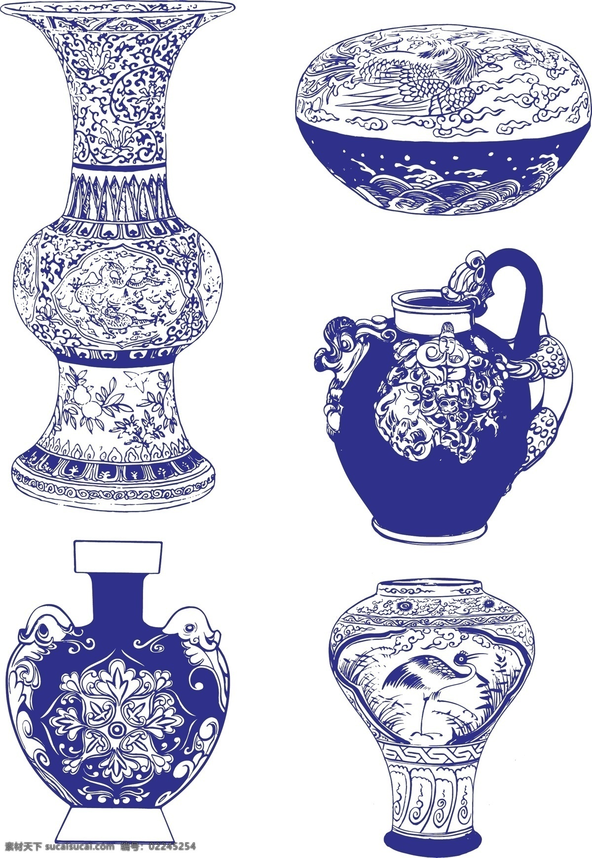 青花瓷 青花 青花瓷花纹 青花瓷纹样 瓷器 陶瓷花纹 陶瓷纹样 陶瓷 花纹 手绘花纹 花卉 花矢量 植物矢量 青花矢量图 青花瓷盘 装饰画 装饰 家居 花朵 花纹图案 矢量素材 其他矢量 矢量