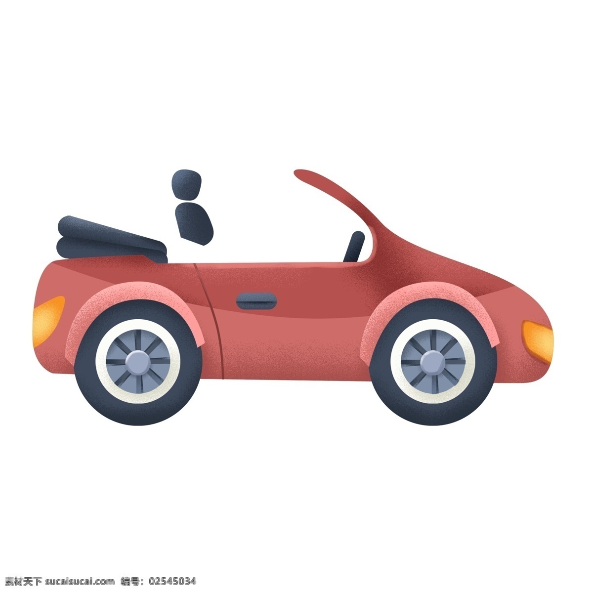 粉红色 可爱 小汽车 装饰 车辆 卡通 彩色 水彩 创意 手绘 绘画元素 现代 简约 图案