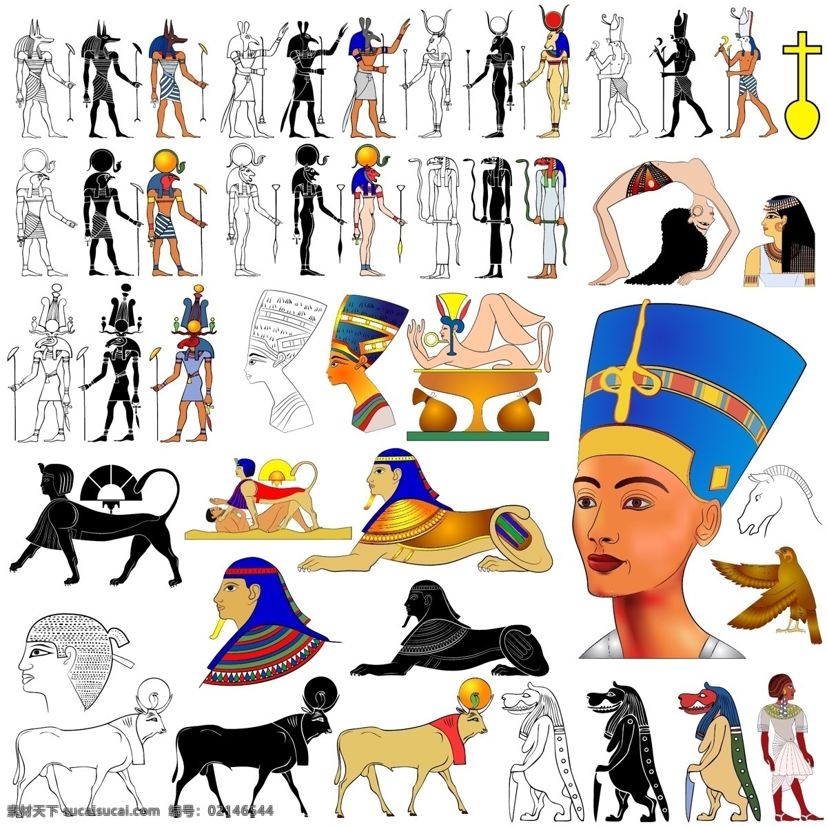 埃及人像 埃及 法老 艳后 狮身人面像 图标 共享图 标志图标 其他图标