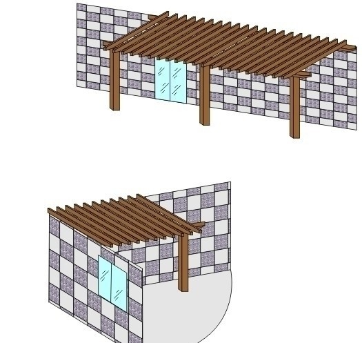 防腐木 木头 花架 防腐木花架 防腐木矢量 建筑景观 自然景观 矢量