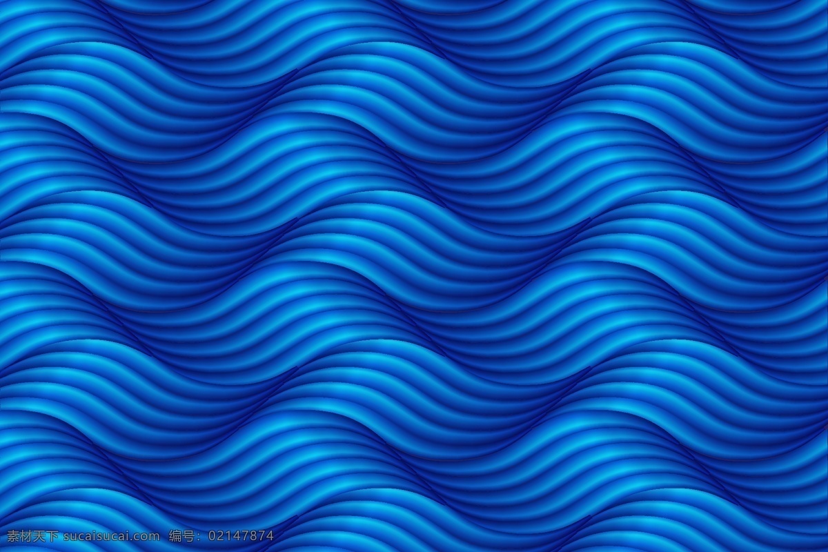 蓝色 抽象 波浪 底纹 纹理 背景 矢量