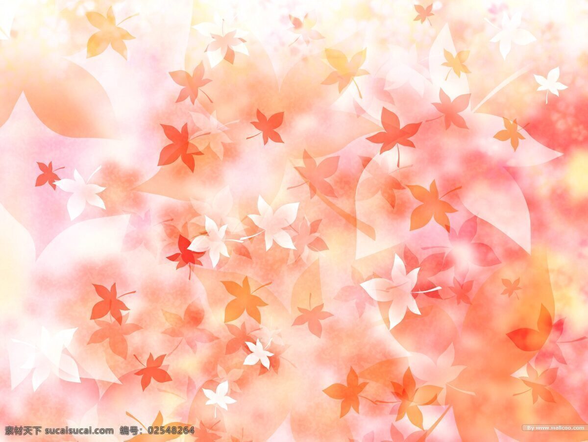 枫叶免费下载 底纹 红色背景 红色花纹 梦幻背景 清新 碎花背景 碎花纹 底纹边框