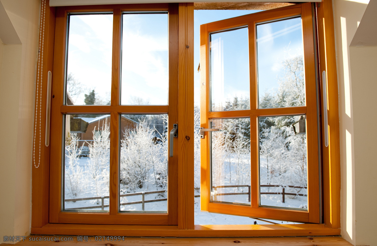 窗外 雪景 室内设计 家居 安静 恬淡 唯美 清新 简约简单 窗户 窗口 窗外景色 推开的窗户 雪地 积雪 环境家居