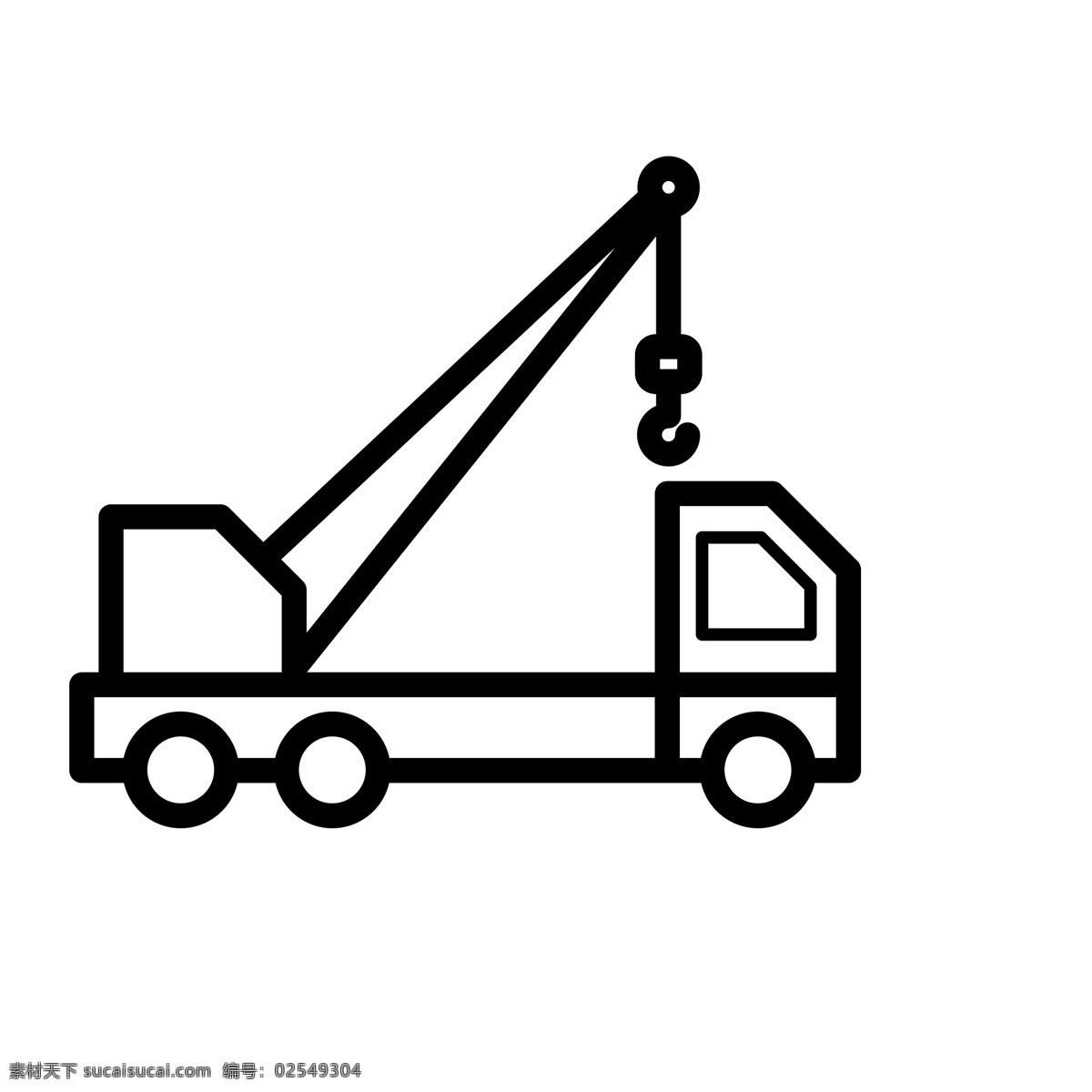 扁平化钩机 工程车 扁平化ui ui图标 手机图标 界面ui 网页ui h5图标