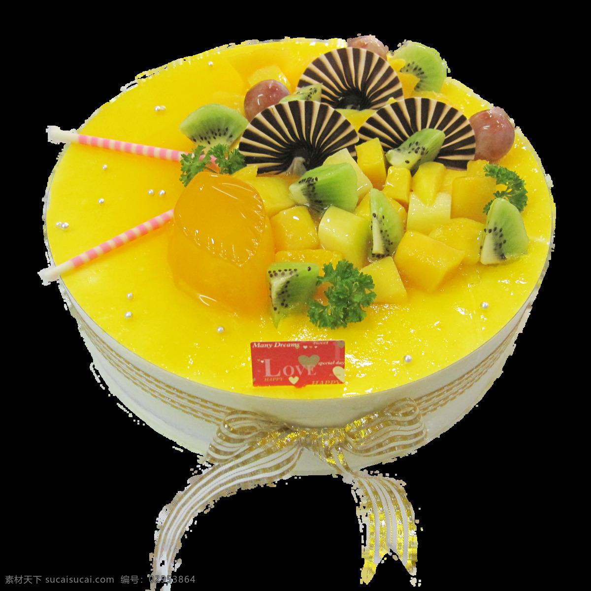 黄色 奶油 水果 蛋糕 蛋糕元素 蛋糕装饰 花朵蛋糕 黄色蛋糕 水果蛋糕