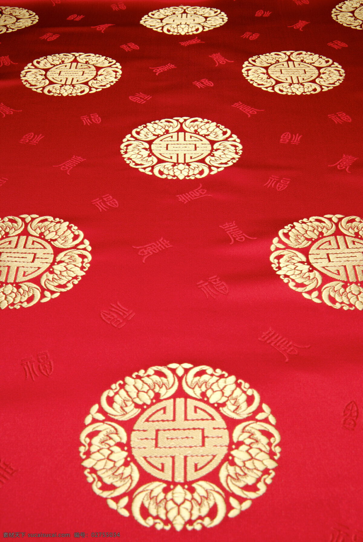 喜庆 布纹 红色 花纹 传统文化 文化艺术