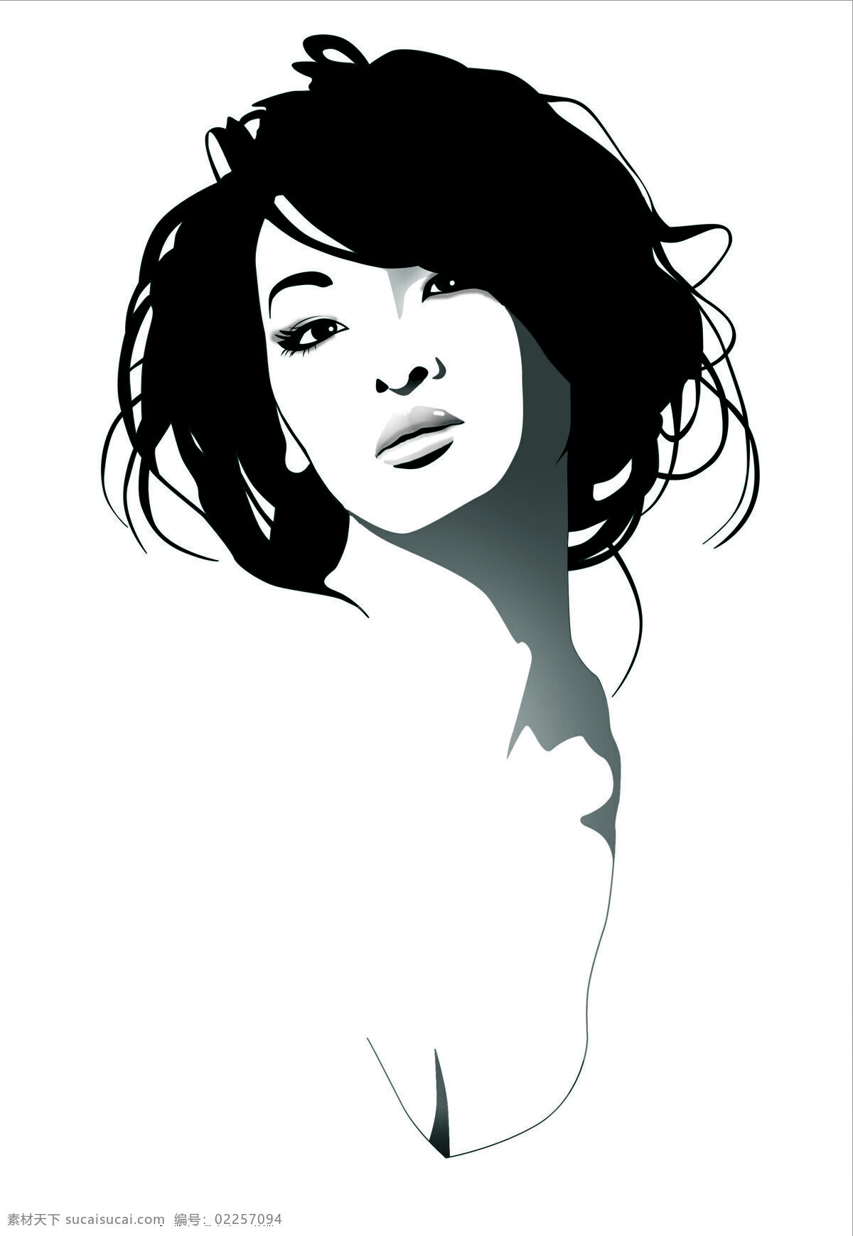 性感模特 性感 模特 台湾模特 黑白插画 时尚插画 时尚 潮流 动漫人物 动漫动画
