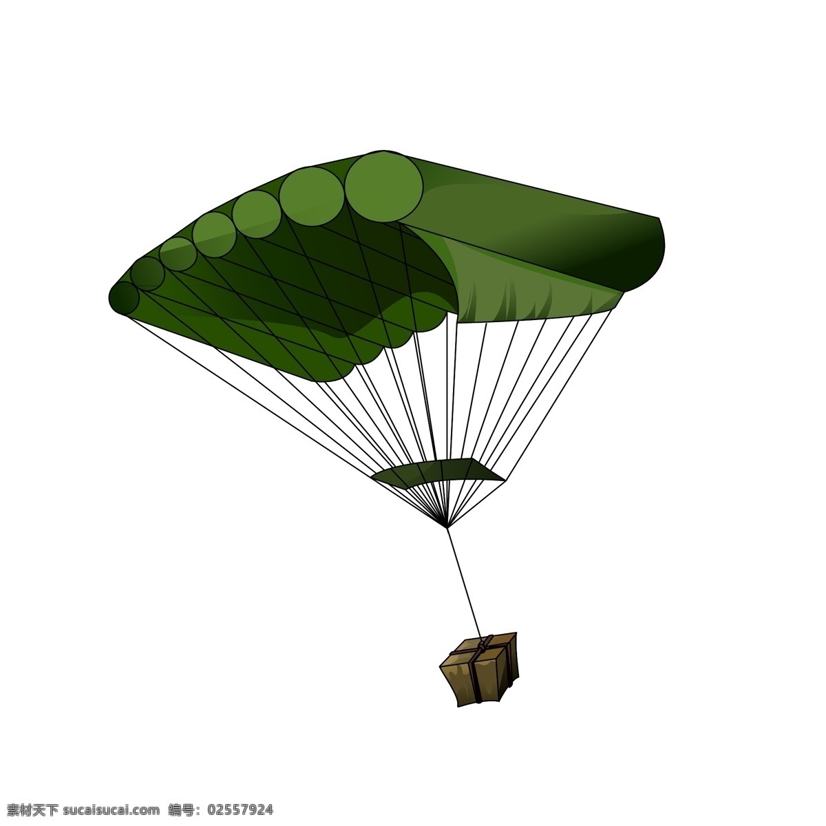 空投 绿色 降落伞 游戏 配 图 游戏配图 手绘