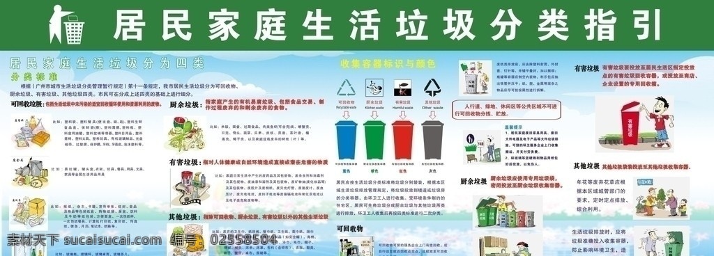 居民 家庭生活 垃圾 分类 指引 生活 标识 回收 不可 剩余垃圾标识 矢量垃圾桶 矢量