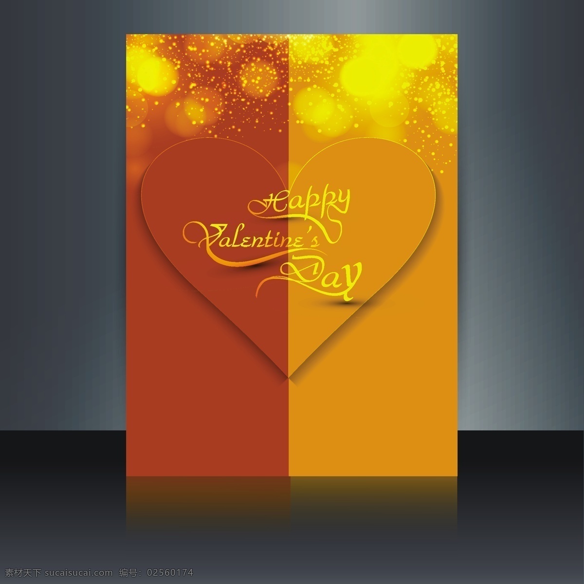 背景 虚化 情人节 卡片 心 抽象的 爱 卡 金 模板 庆祝 情侣 背景虚化 金色的 闪闪发光 浪漫 贺卡 问候 美丽 橙色